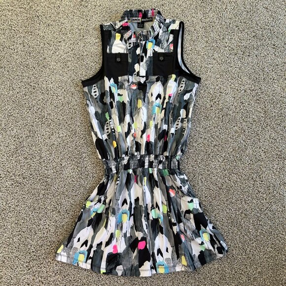 Jamie Sadock Womens Sz Medium Sleeveless Abstract Print Dress Multicolor - Picture 10 of 10